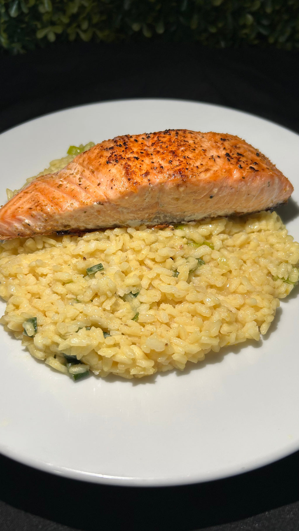 Salmon with Lemon Risotto