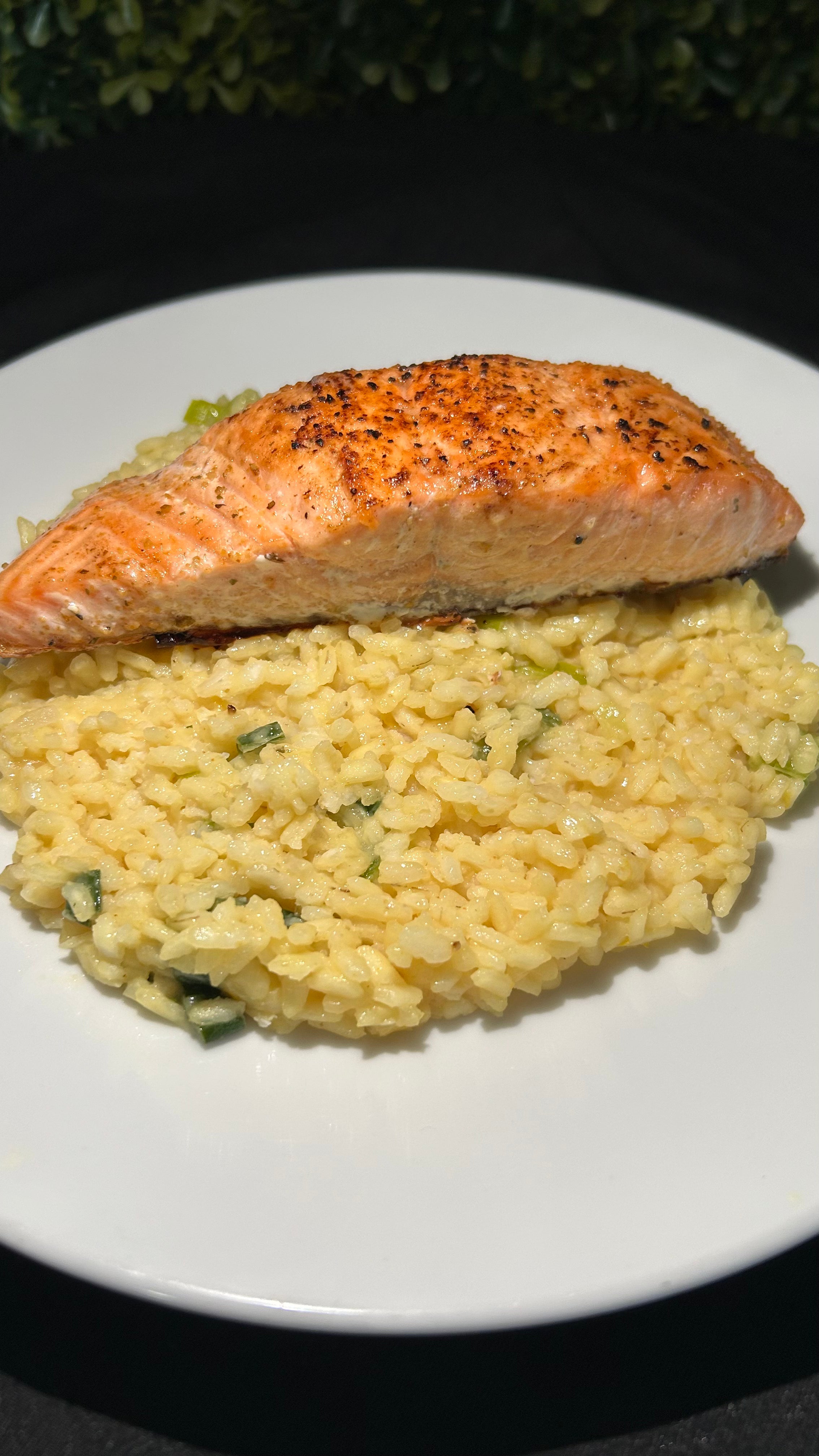 Salmon with Lemon Risotto