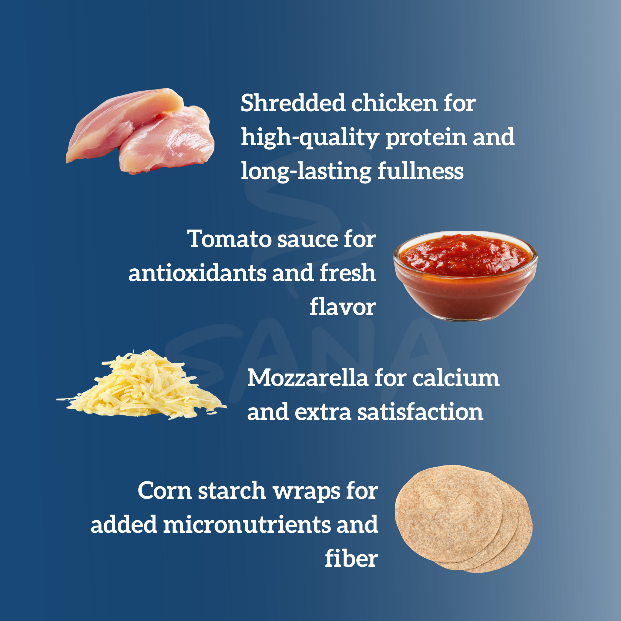 300g Shredded Chicken Brazilian-Style Wrap