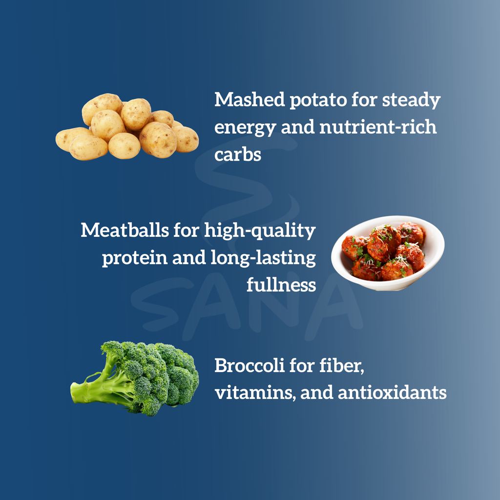 Homemade Meatballs with Mashed Potatoes