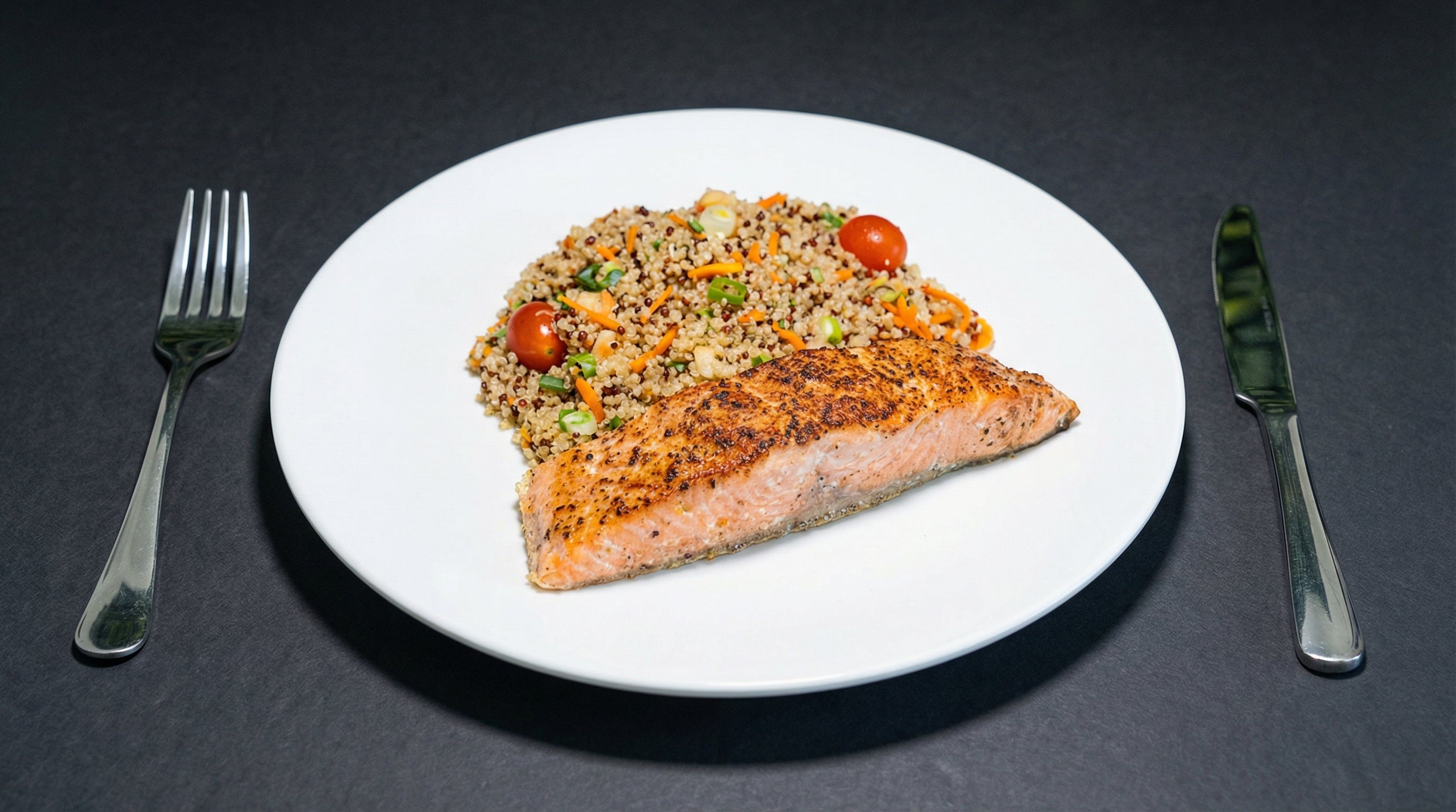 Roasted Salmon with Quinoa Salad